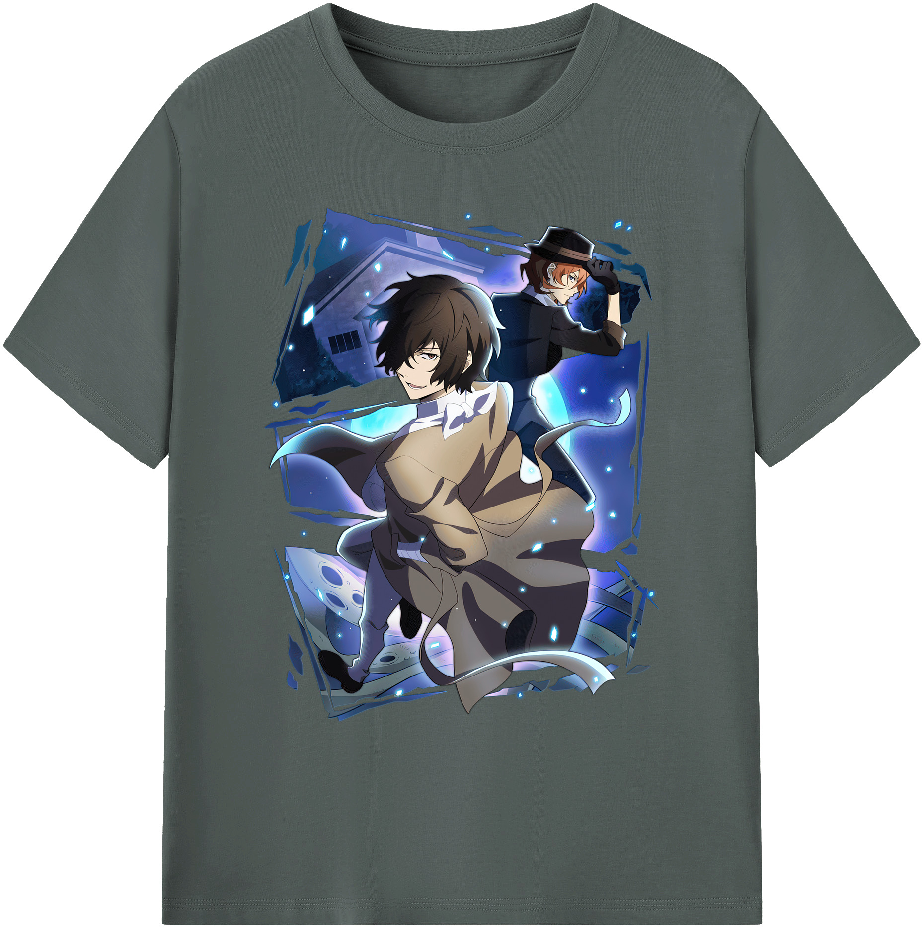（画像用） 文豪ストレイドッグス Bungo Stray Dogs 綿100％ メンズ半袖Tシャツ｜肌触りやわらか＆通気性